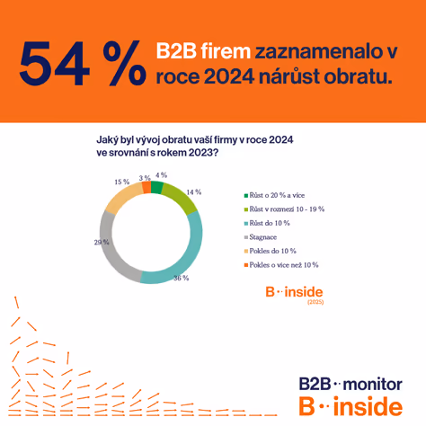 54 % B2B firem vzrostl v roce 2024 obrat