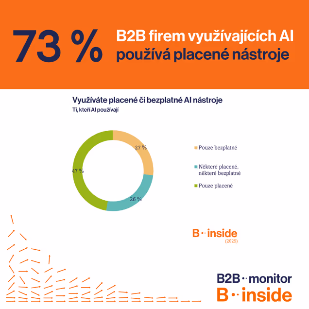 Placené AI nástroje využívá 73 % B2B firem